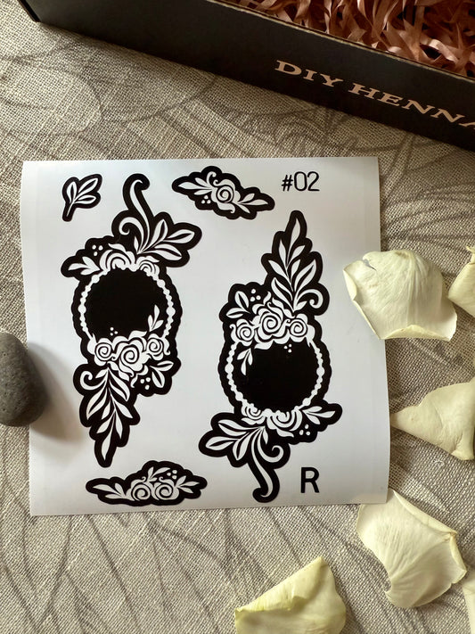 Henna Stencil #02